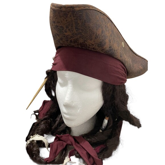 Jack Sparrow Complete Costume Men's S/M W/ Accessories Pirates Of The Caribbean - Picture 6 of 16